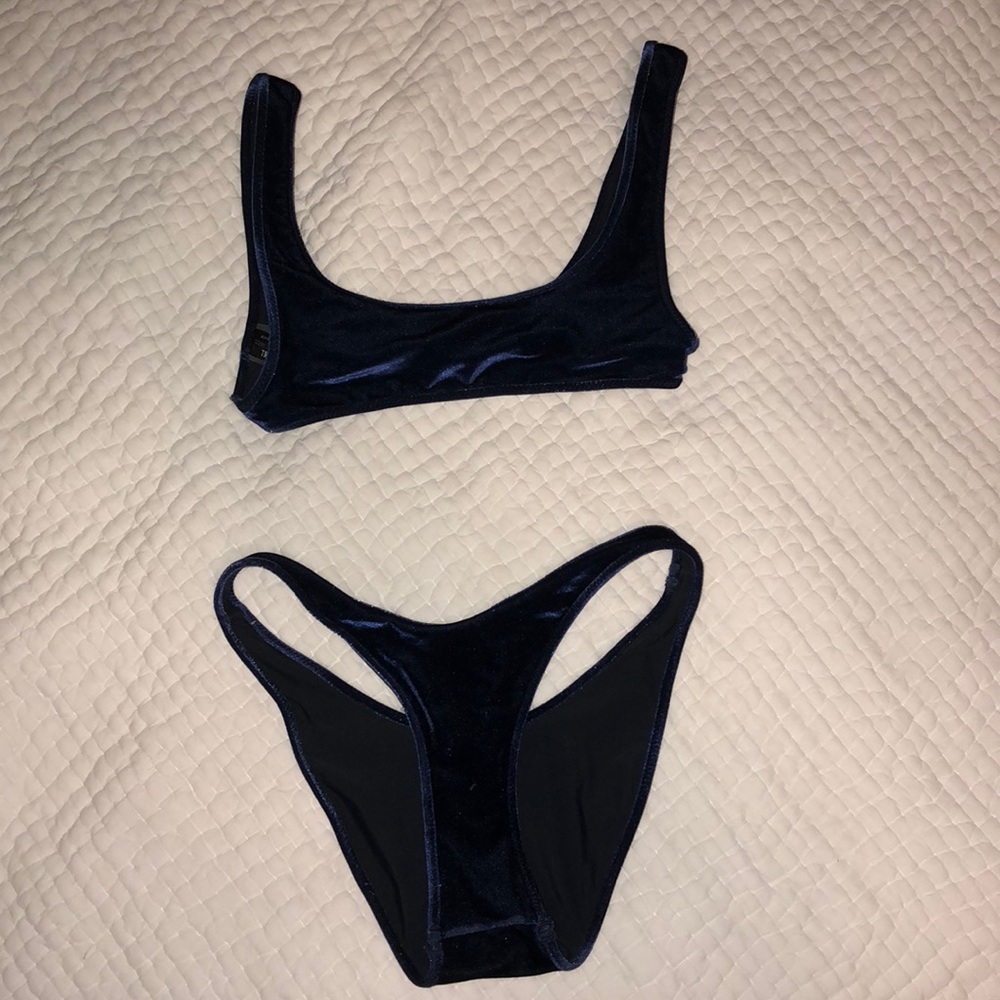 Triangle bathing suit.